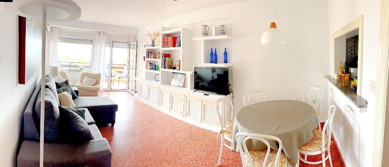 Apartamento Roquetas De Mar Urbanizacion, 2 Dormitorios, Gran Terraza Con Vista Al Mar, Wi-Fi, Parking Y Piscina Bagian luar foto